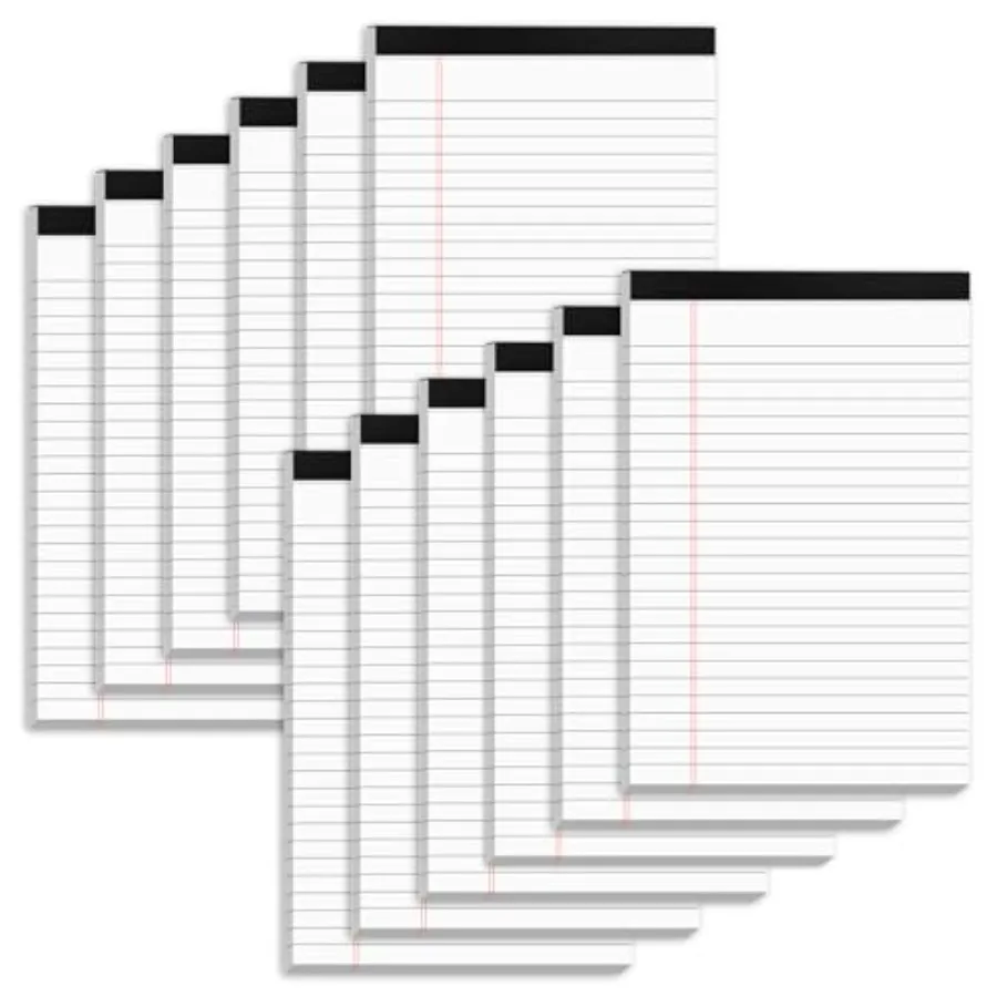 

5" x"Note Pads 1 of Legal Pads 30 Sheets Notepad College Ruled Small Writing Pads Perforated Pages Paper Pads 0GSM Heavyweight