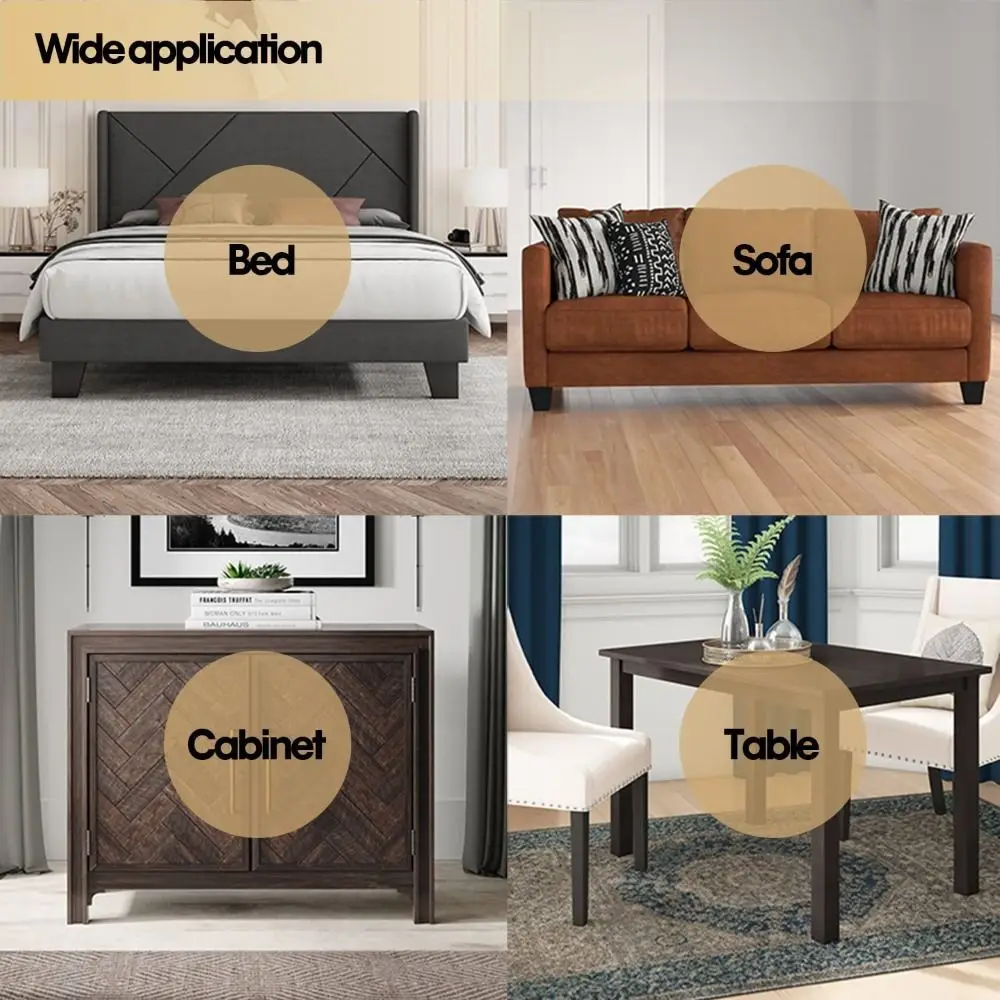 4 Pcs/Set 1-6 Inch Bed Risers Heavy-Duty Support Bed Lifts Risers Oversized Furniture Risers Couch Sofa Table Chair Leg