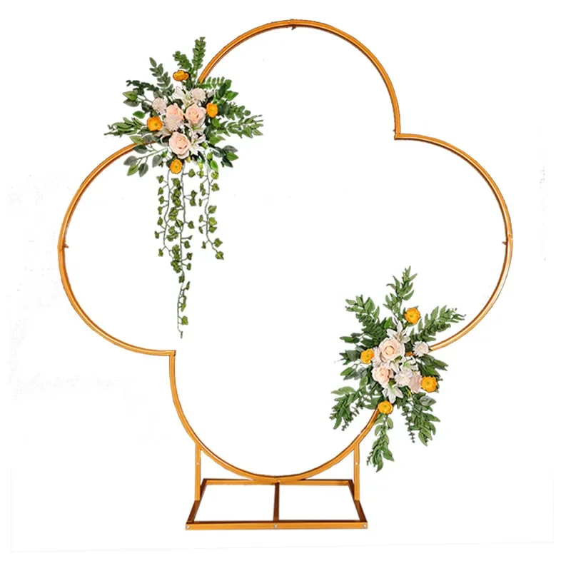 

Wedding stage Backdrop Props, Birthday Baptism Flower Arch Four Leaf Clover Arches, Outdoor Lawn Balloon Floral Rack Decoration