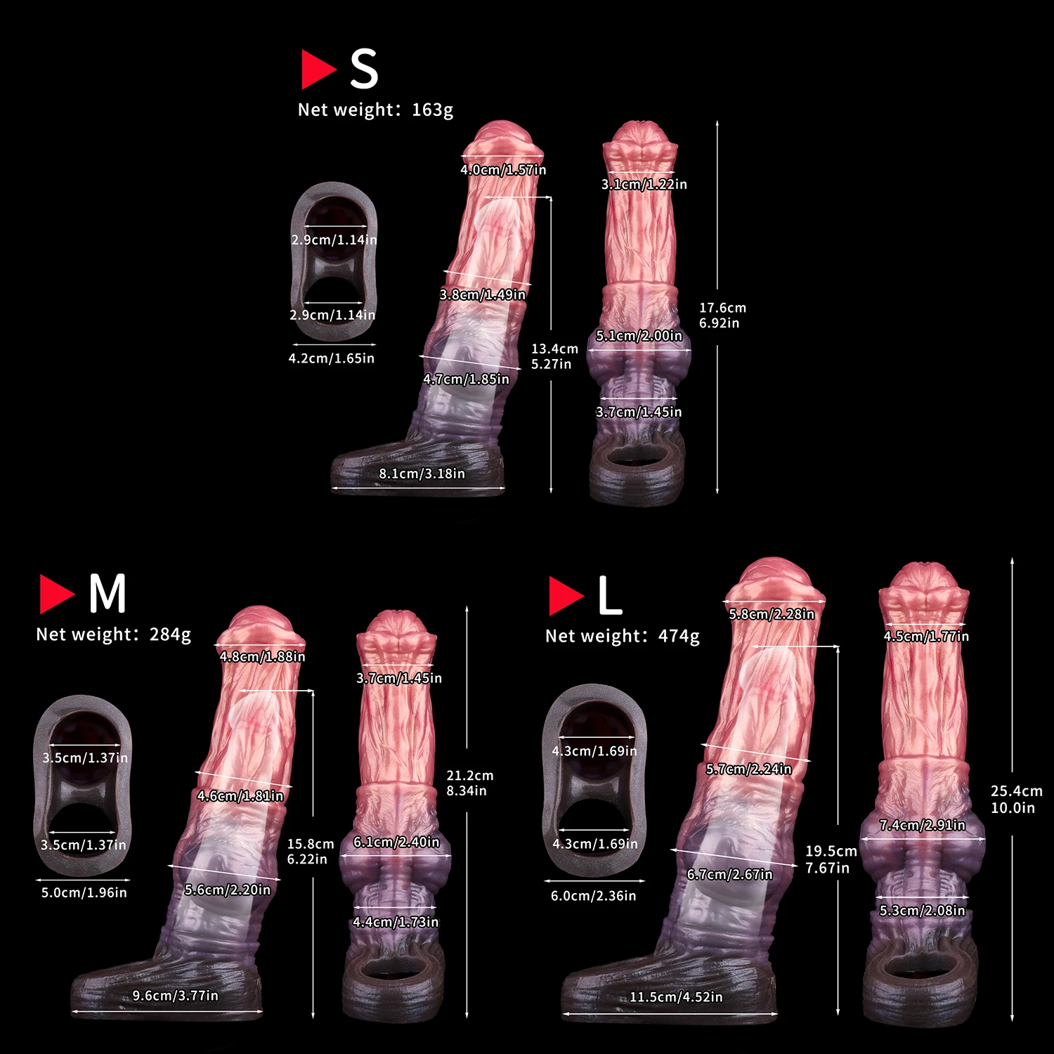 SMMQ 10in Reusable Horse Penis Sleeve Big Knot Dildo Sheath Male Masturbator Wearable Condom Cock Enlarger Sex Toys For Men