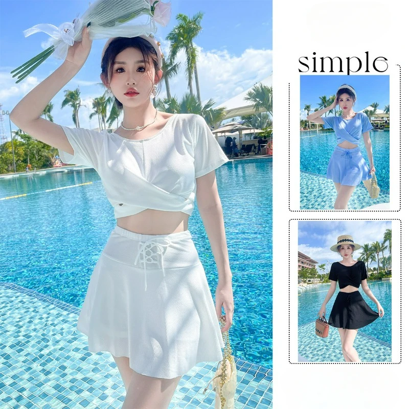 Swimwear Bathing Suit Bikini Set New Europe and America Spring and Summer Suspenders Halter Split Body Sexy Two-piece Suit