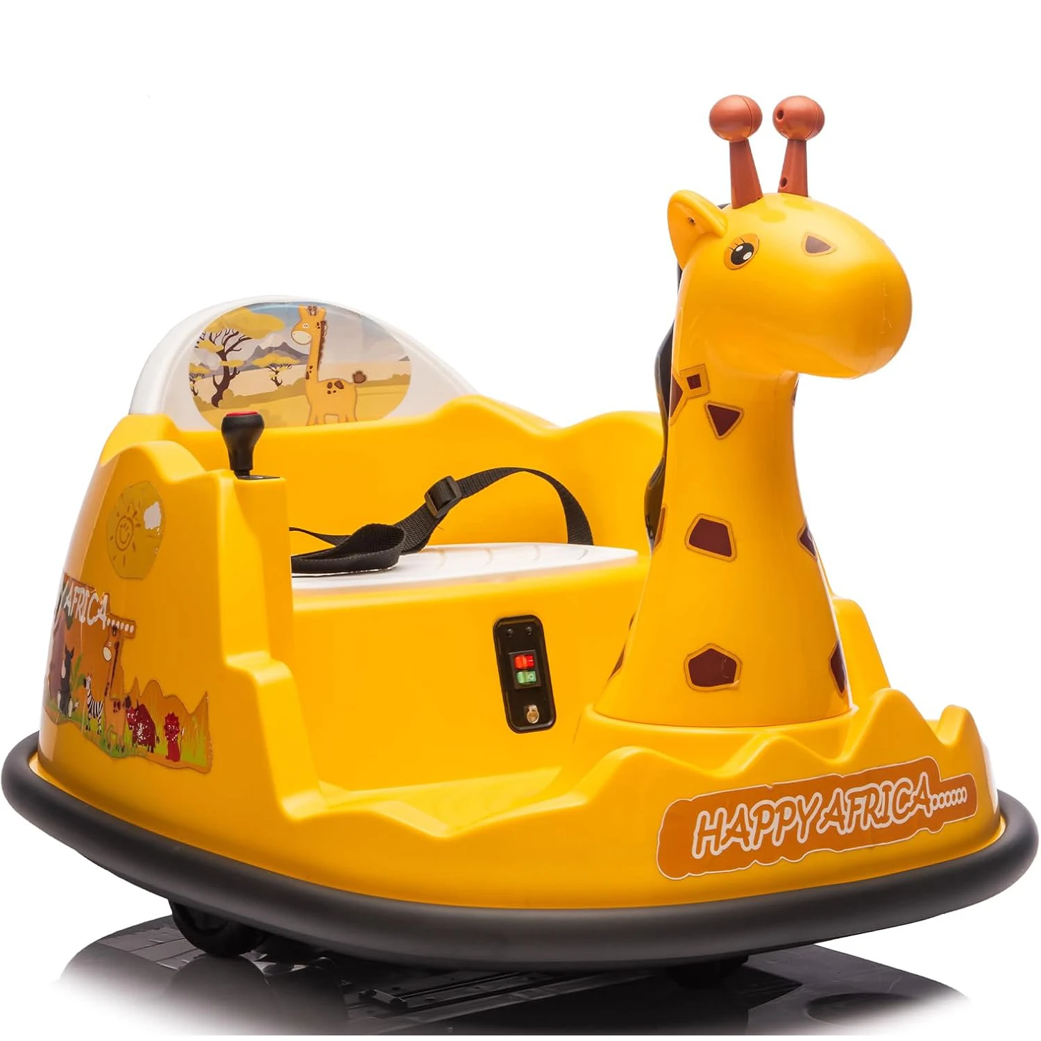 Stoßstangenauto für Kinder, 6 V Elektroauto mit 360° °   Rotation, LED-Leuchten, Fernbedienung, Musik, stoßfestes Spielzeug, für Kinder ab 18 Monaten