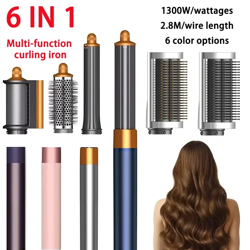 

6 IN 1 Multi-Styler, 1300W High Power, integrates drying, straightening and curling functions, perfect for home and salon use