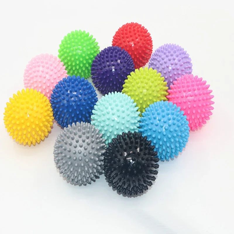 7cm 7.5cm 9cm PVC Spiky Yoga Massage Ball Drain Point Fitness Hand Foot Pain Plantar Fasciitis Reliever Hedgehog Balls