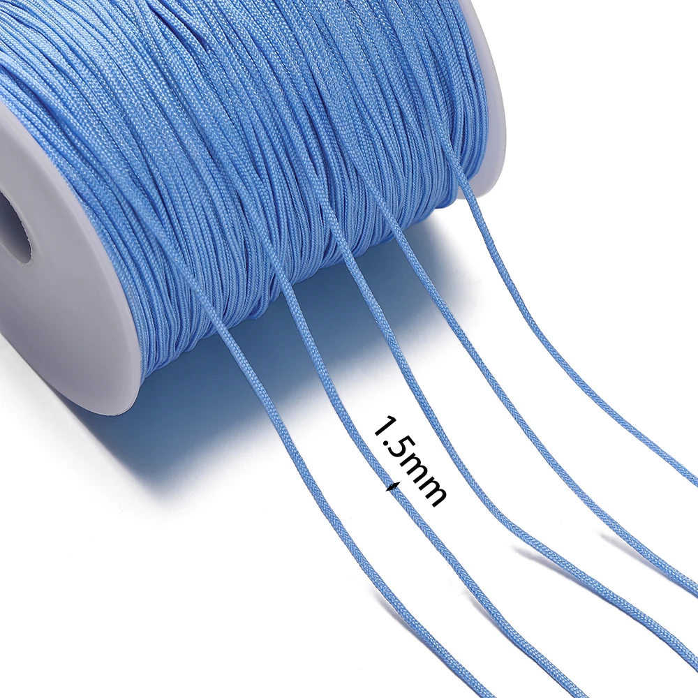 1Roll Woven Jade Thread 0.8mm Multicolour Handmade Cords Crochet Rope for DIY Bracelet Necklace Jewelry Beaded Accessories
