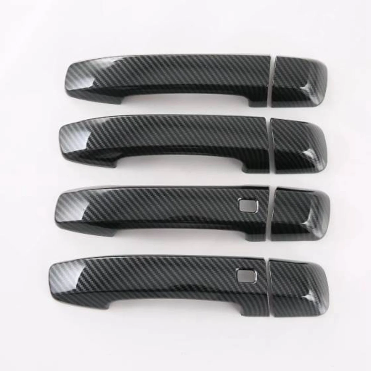 For Kia MOHAVE 2020 2021 2022 ABS Carbon Fiber Door Handle Cover Trim Decorator Sticker Exterior Accessories—L49A