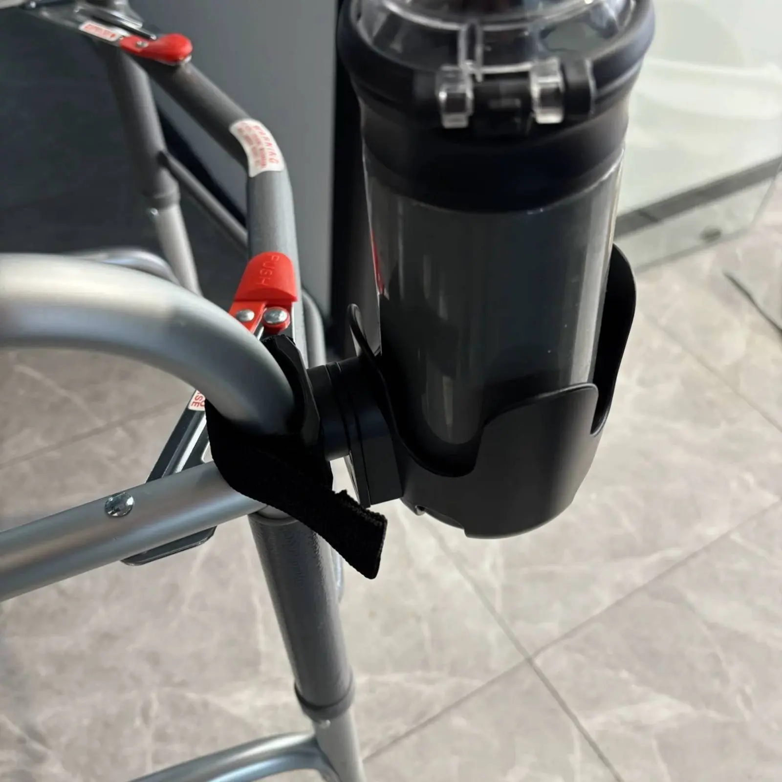 Mobility Aid Cup Holder Strap Fixed Wheelchair Cup Holder Mobility Aid Accessory Removable Handsunrestricted for Seniors