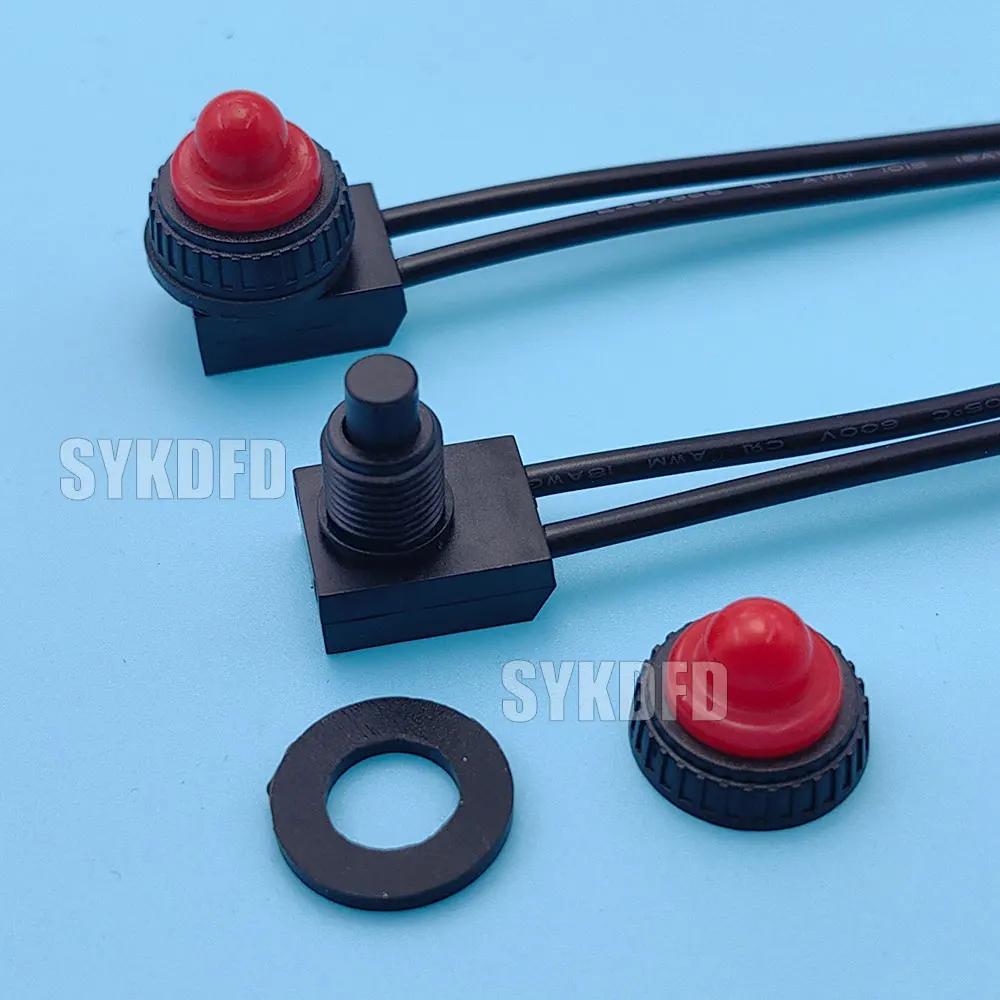 Traffic Light On Off Self-locking ZE-107S-1 Waterproof Dustproof LED Lighting Push Button Switch With Double Line