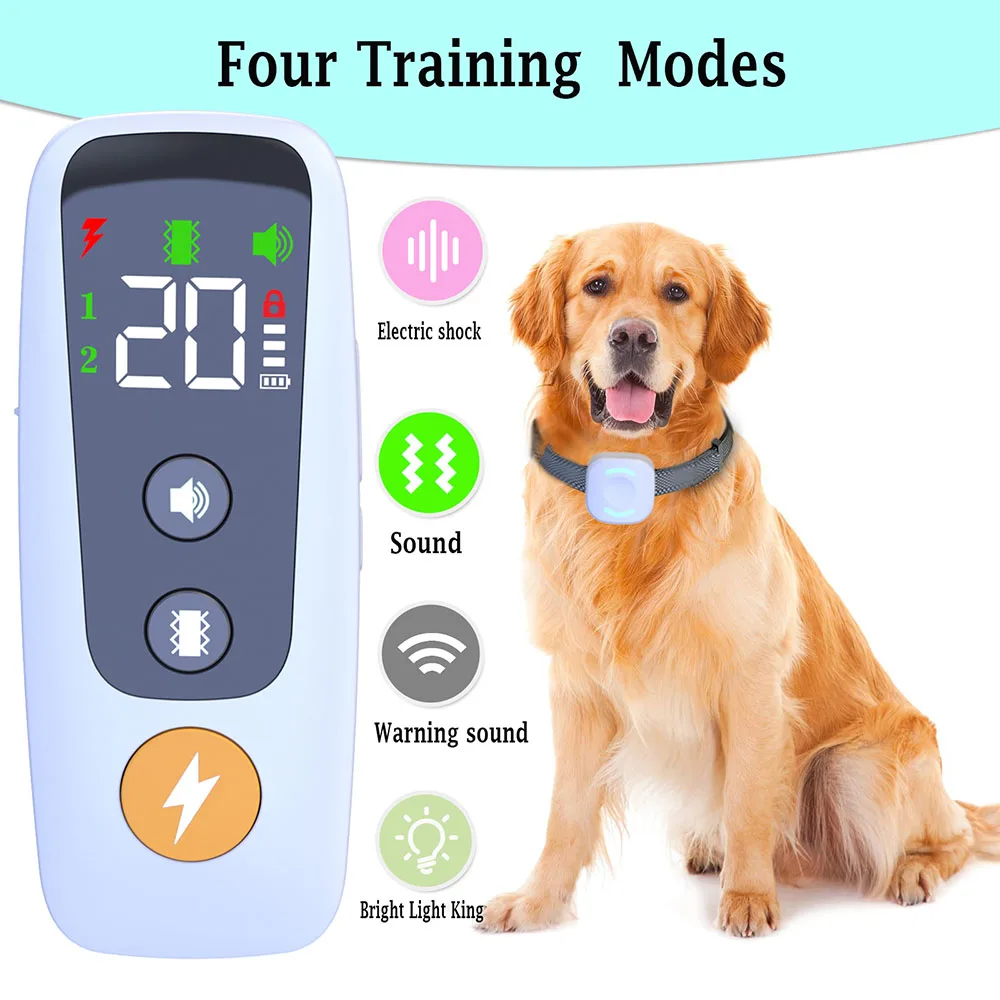 

50 PCs 800M Remote Control Dog Training Device Electric Shock Stop Bark Collar Waterproof Pet Training Collar Dog Repellent Dog