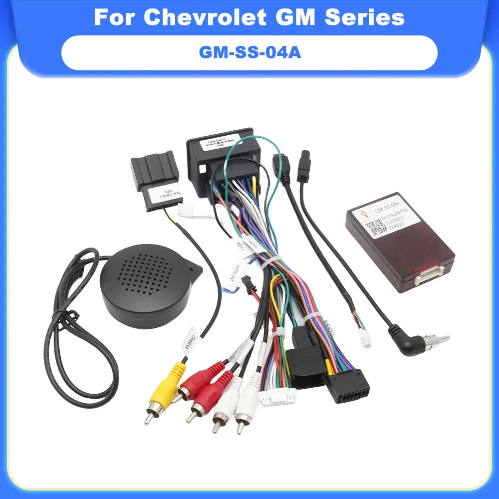 

16-контактный автомобильный стерео жгут проводов адаптера кабель питания с декодером коробки Canbus GM-SS-04A для серии Chevrolet GM