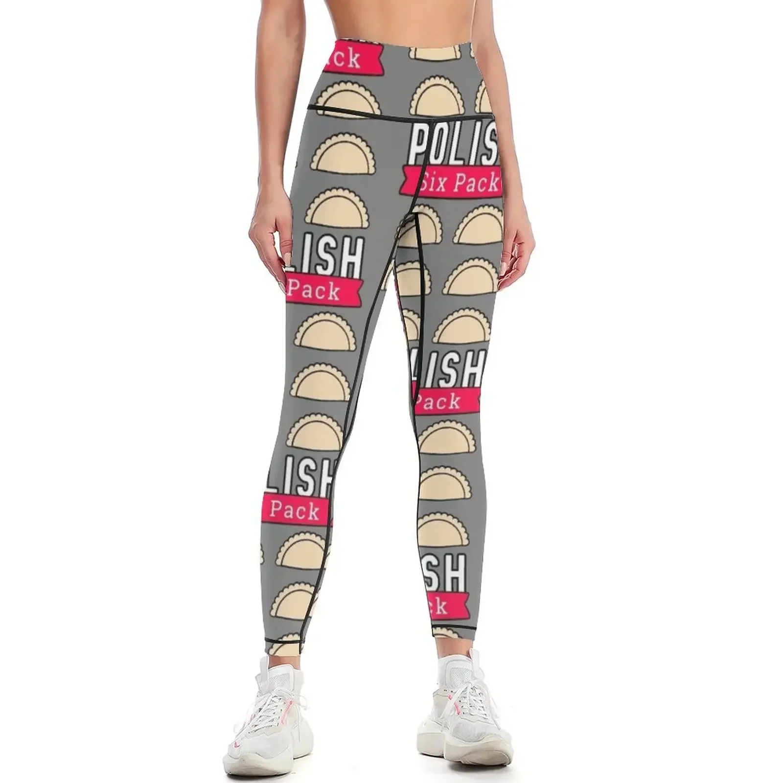

Get Polish Six Pack Funny Pierogi ABS made of Polish dumplings Eastern European Food Leggings Pants sport Womens Leggings