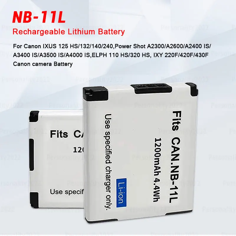 

NB-11L Battery NB 11L Li Ion Batteries 1200mAh for Canon PowerShot A2600 A2300IS A3400IS A3500IS A4000IS Digital Camera Cell