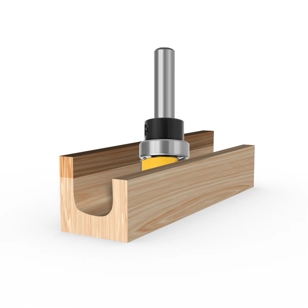 LAVIE  8mm Shank 1-1/8 3/4 Diameter Bowl Tray Router Bit Round Nose Milling Cutter With Bearing For Woodworking C08044FX