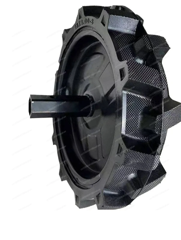 Micro Tiller Solid Tire 4.00-8 (Shaft) & 3.50-6 Tail Wheel - Wear-Resistant & Tubeless