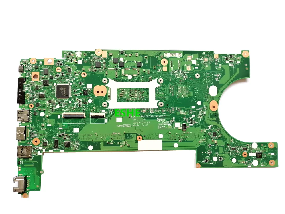 NM-B931 For Lenovo ThinkPad L490 L590 Laptop Motherboard With i3-8145U i5-8265U i7-8565U 5B20W77110 02DM284 02DM242 100% Test