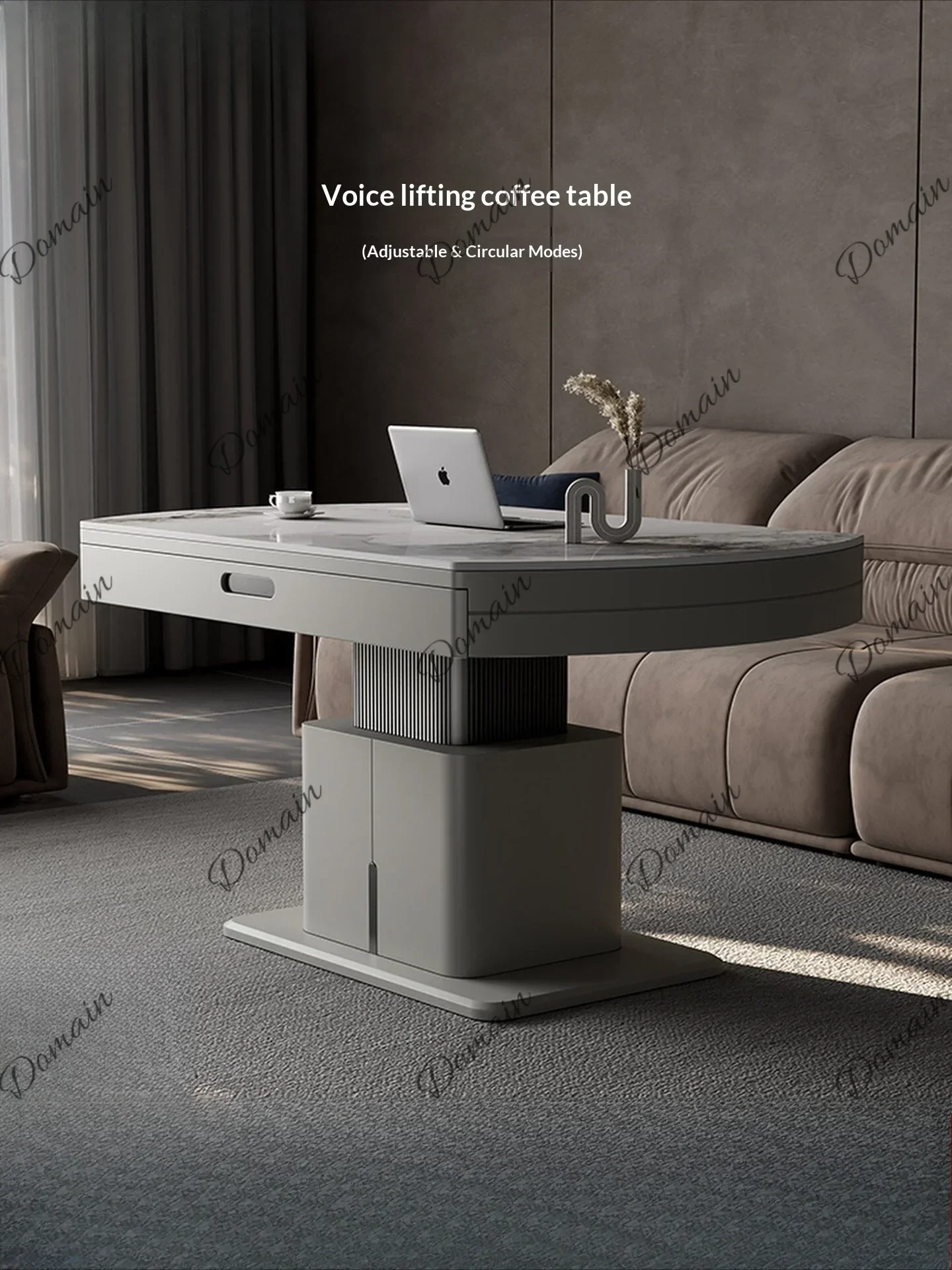 New Any Size Custom Luxury Italian Sintered Stone Extendable Coffee Table Moisture Proof Easy Clean Multi Scene Home Living Room