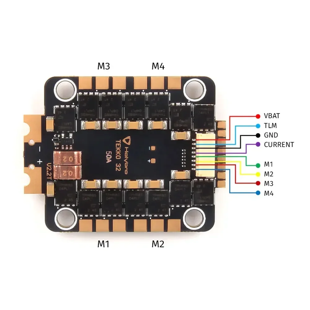 HolyBro Tekko32 F4 4in1 Mini 50A ESC (AM32) - 4-6S LiPo, M4, 30,5x30,5mm voor RC FPV Racing Drone
