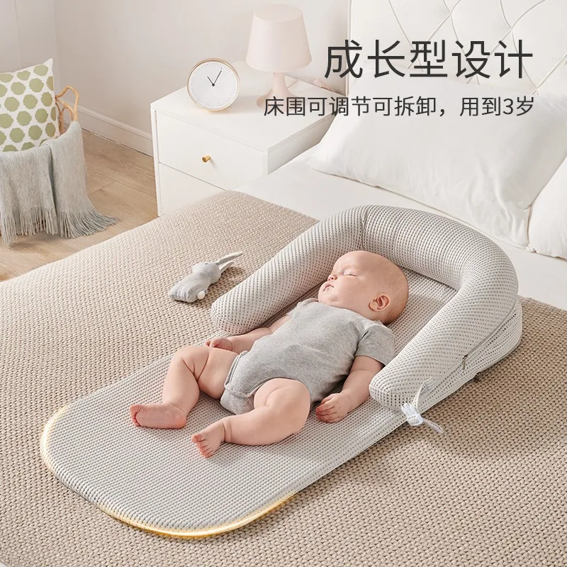 Alas tidur bayi anti-selip, bantalan pijat sentuh untuk bayi baru lahir, konsol bionik