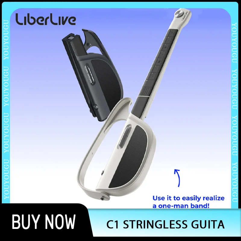 

LiberLive C1 Беструнная складная гитара, интеллектуальная играющая на одну человеку, электронный музыкальный инструмент, подарок
