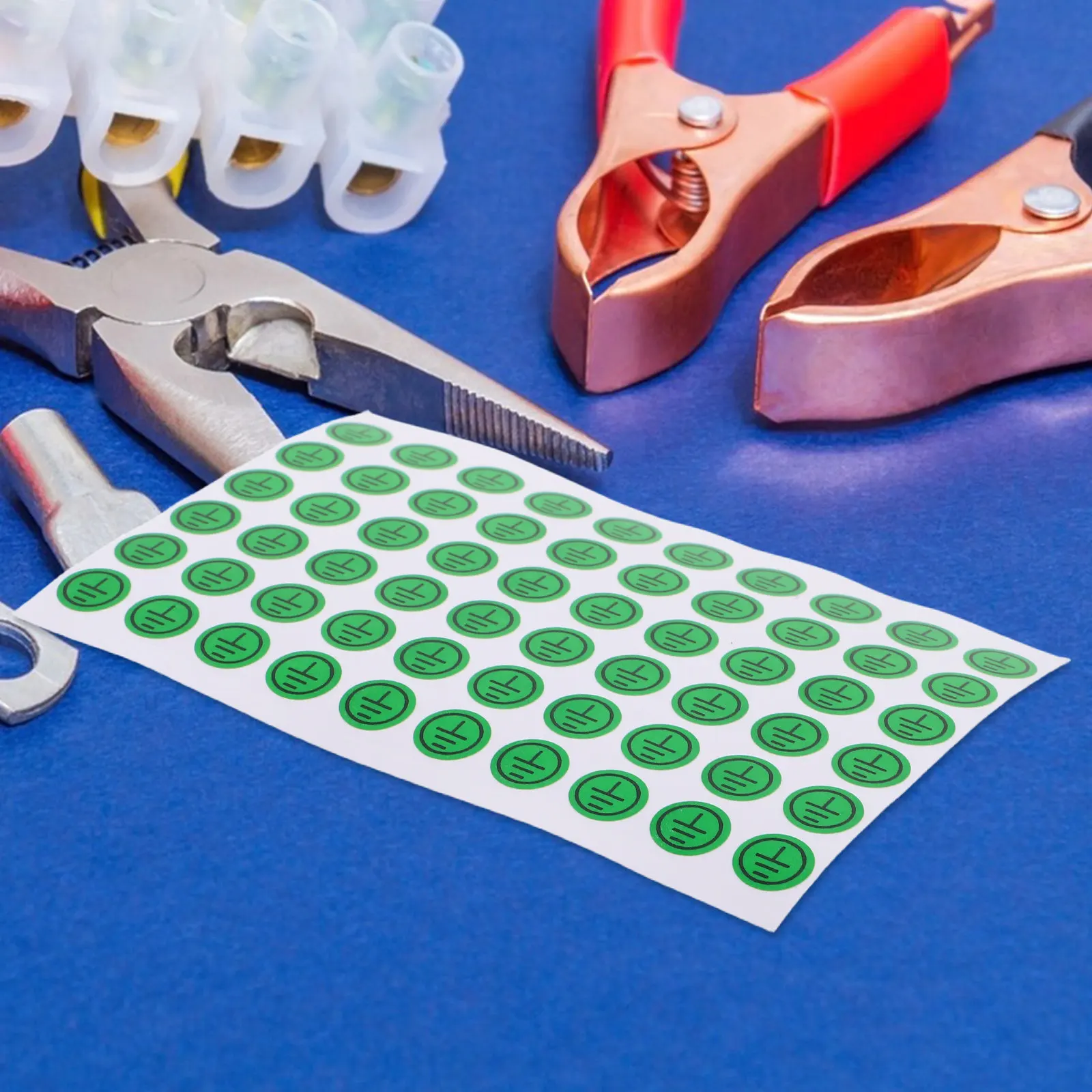 

10Pcs Ground Wire Identification Stickers Bright Warning Labels for Electrical Safety in Factories Construction Sites Industrial