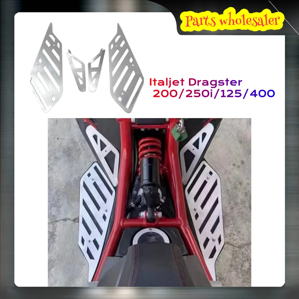 

Fit Italjet Dragster 200 / 250I / 125 / 400 Foot Plate Board Pedals Footrest Footboard Cover Mat Pad for Italjet Dragster