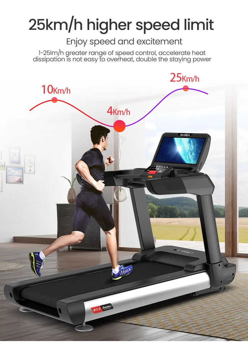 Professional Auto Incline Gym Fitness Equipment Best Commercial Electric Treadmill for Sale