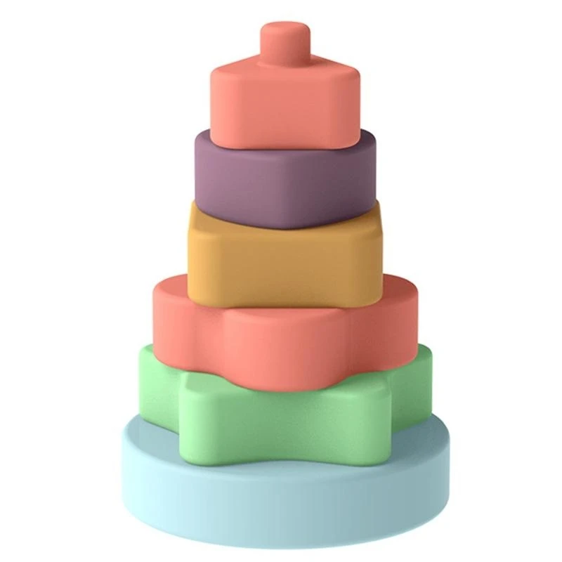 Q0KB Tháp Stacker đồ chơi có thể bóp