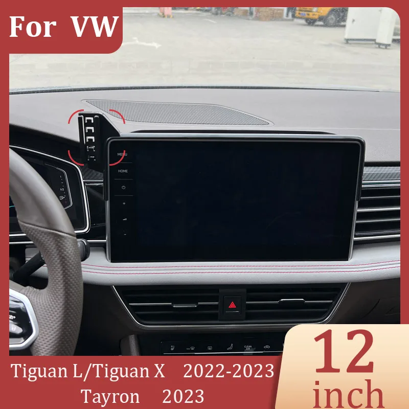 For VW Tiguan L/Tiguan X/Tayron 2022-2023 Car Phone Holder DIY Screen Wireless Charger Central Control Screen 12 Inch Fixed Base