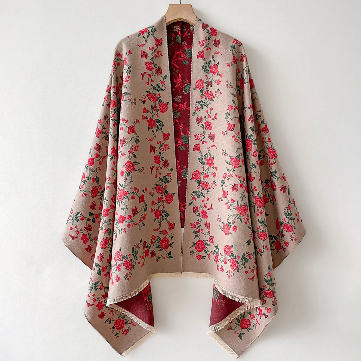 

Luxury Brand Cashmere Women Floral Scarf Winter Warm Shawl and Wrap Bandana Pashmina Female Foulard Square Thick Blanket Poncho