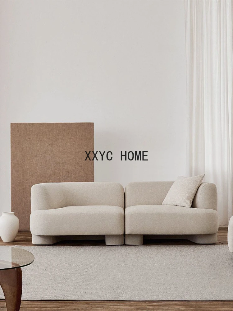 

Modern Fabric Living Room Minimalist Advanced Creative Stitching Combination Fabric Sofa