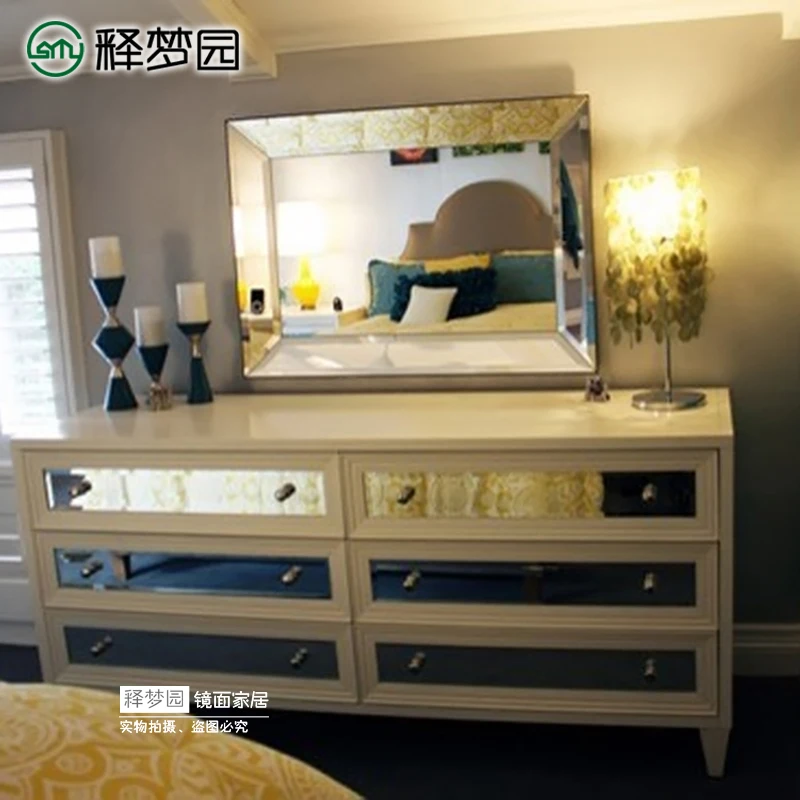 

Современная мода, европейский обеденный шкафчик, зеркальная мебель, неоклассическая