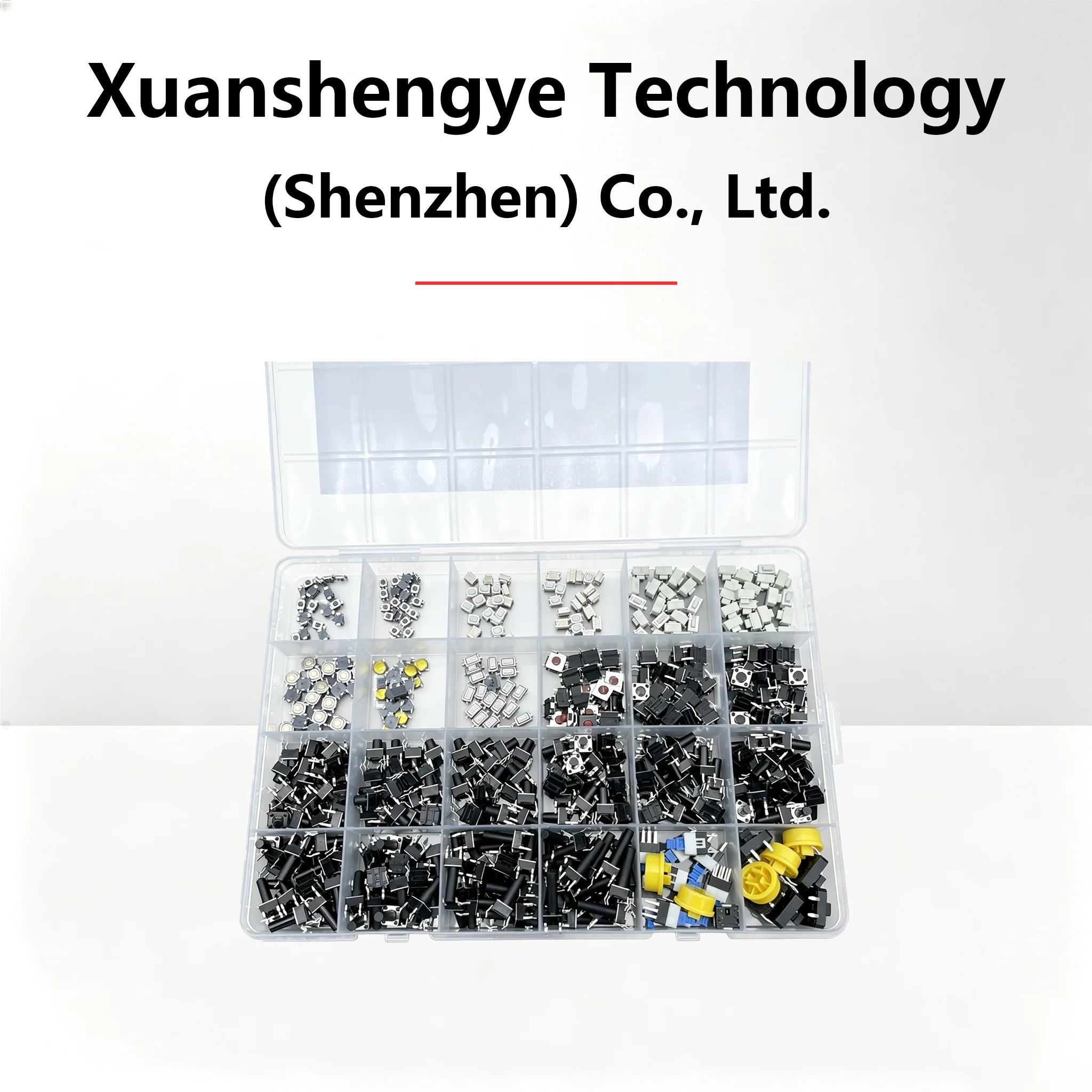 Light touch switch mixed box, 460 pieces, 24 types, two-pin and four-pin, for cars and small household appliances