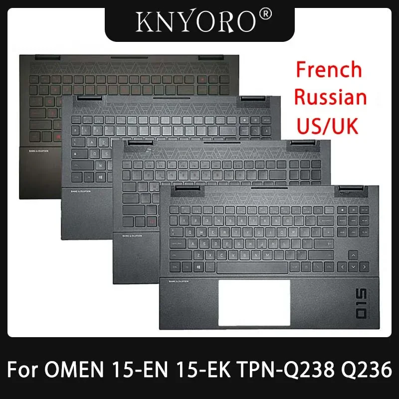 

Original New Keyboard For HP OMEN 15-EN 15-EK TPN-Q238 TPN-Q236 Laptops Palmrest Cover RGB Backlight Gaming Keyboard M00666-001