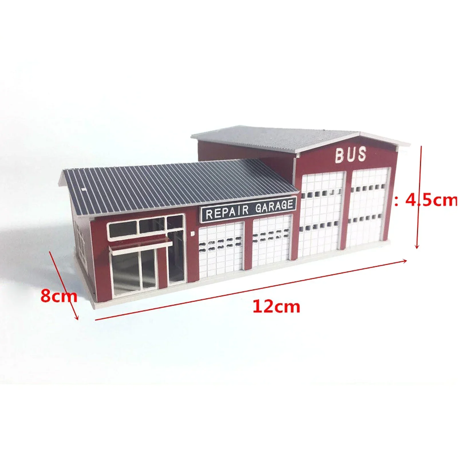 Hot 1/160 N Scale Buildings Train Railway Layout Modern Repair BUS Garage Model DIY toys for children modeling hobby Xmas gifts