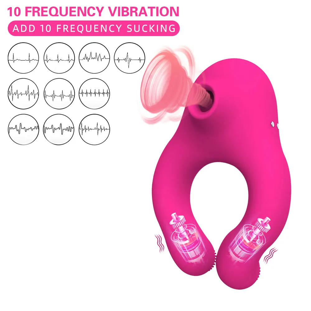 Delayed Ejaculation Penis Ring Sex Shop Soft Material Cock Ring Sucking Clit Stimulator Scrotum Massager Sex Toys for Couple