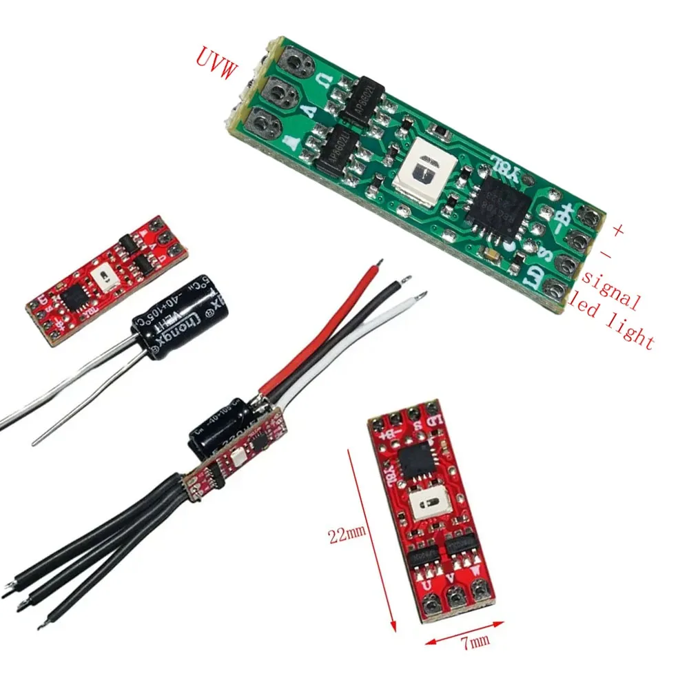 

for 1104 1106 1306 Mini Model Aircraft FPV Brushless Motor 1S-2S 6A Brushless Motor Drive Speed Controller Regulator