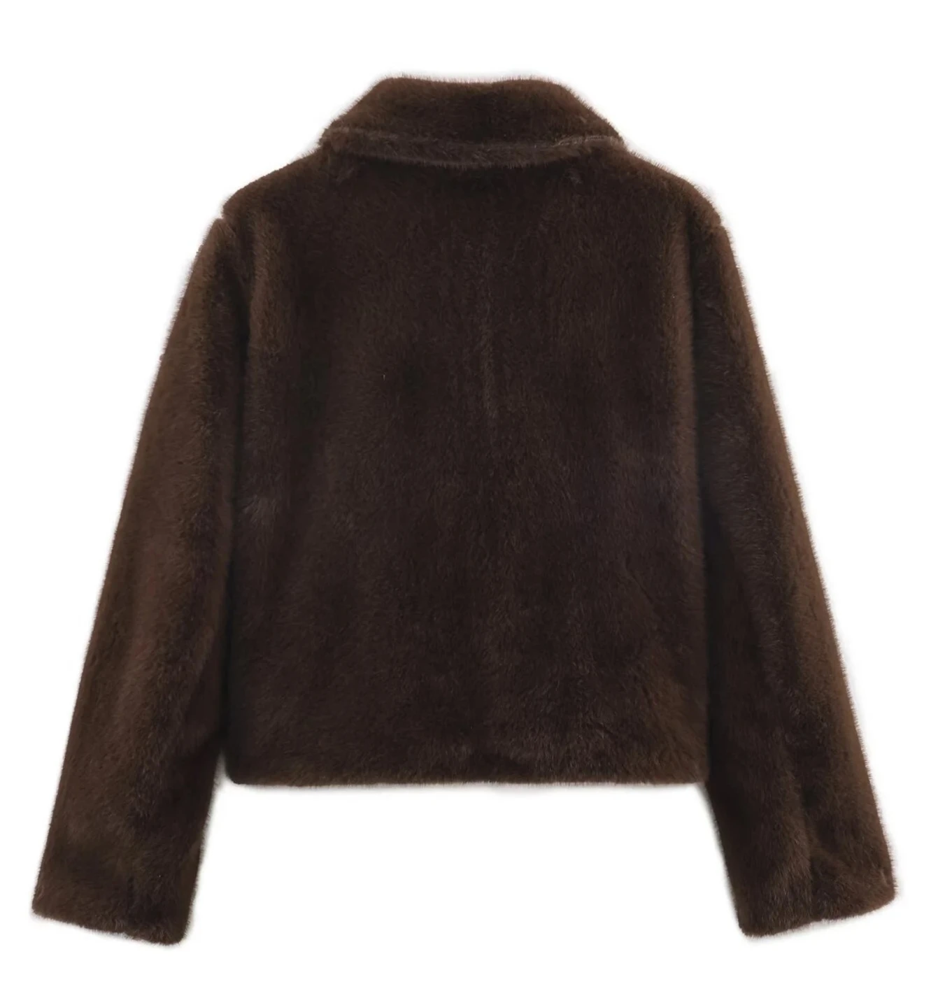 Nueva chaqueta cálida de piel sintética informal elegante Simple a la moda de estilo Retro para mujer/abrigo corto de piel