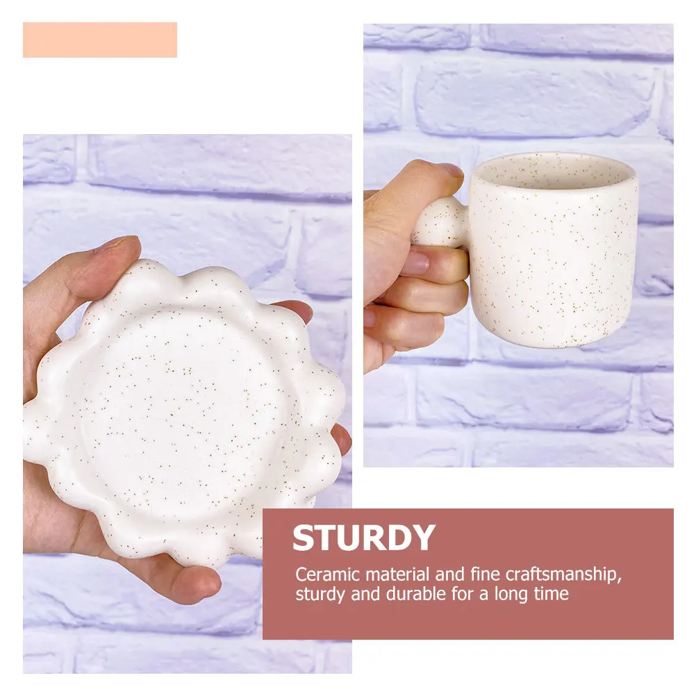 

1Set Ceramic Coffee Cup Exquisite Milk Mug Household Decorative Water Cup Home Supply Multi-Function Desktop Use