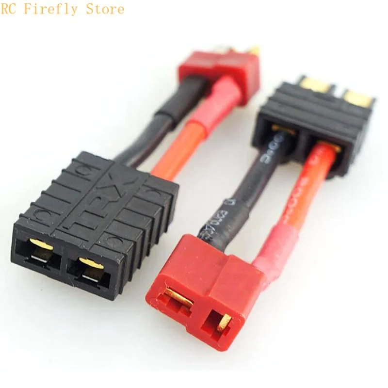 Female TRX to Deans Style T Plug Male Ultra Adapter Cable Wire Harness 12AWG 100mm For RC Lipo Battery Car Accessories