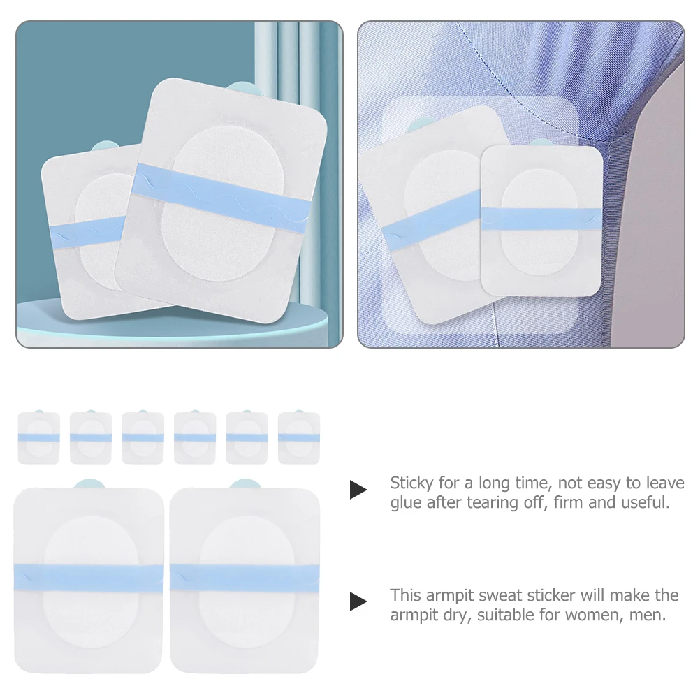 

8Sheets Disposable Invisible Armpit Sweat Stickers Transparent Underarm Absorbent Patches AntiperspirantBreathableSelfadhesive