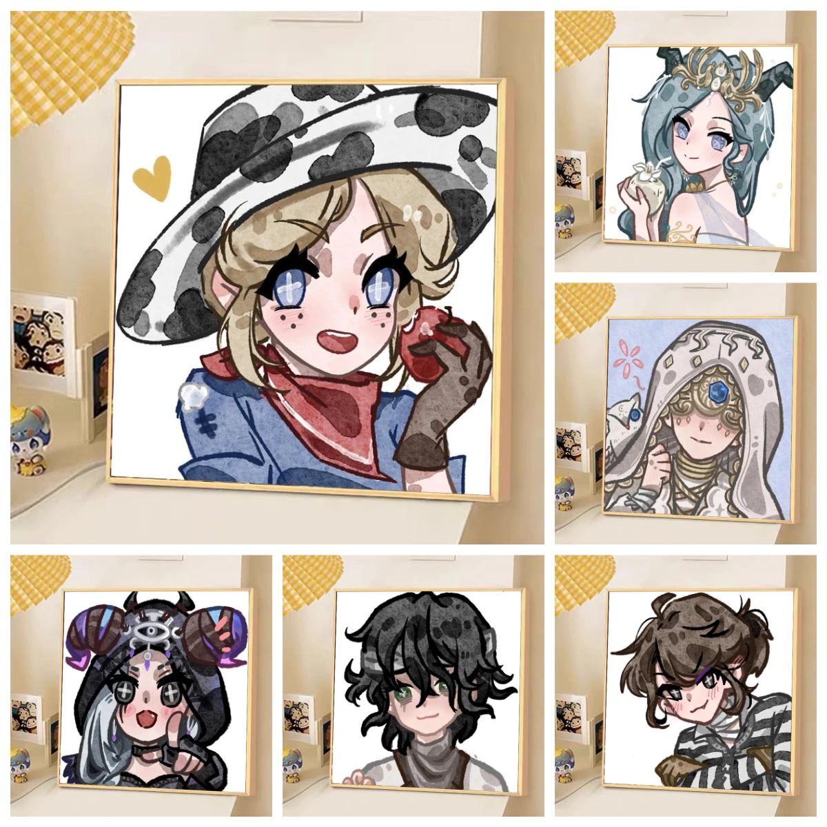 

Пятая личность мультфильм DIY цифровая картина маслом раскраска ручная мультяшная наполнитель картина маслом украшение настенная живопись безрамная