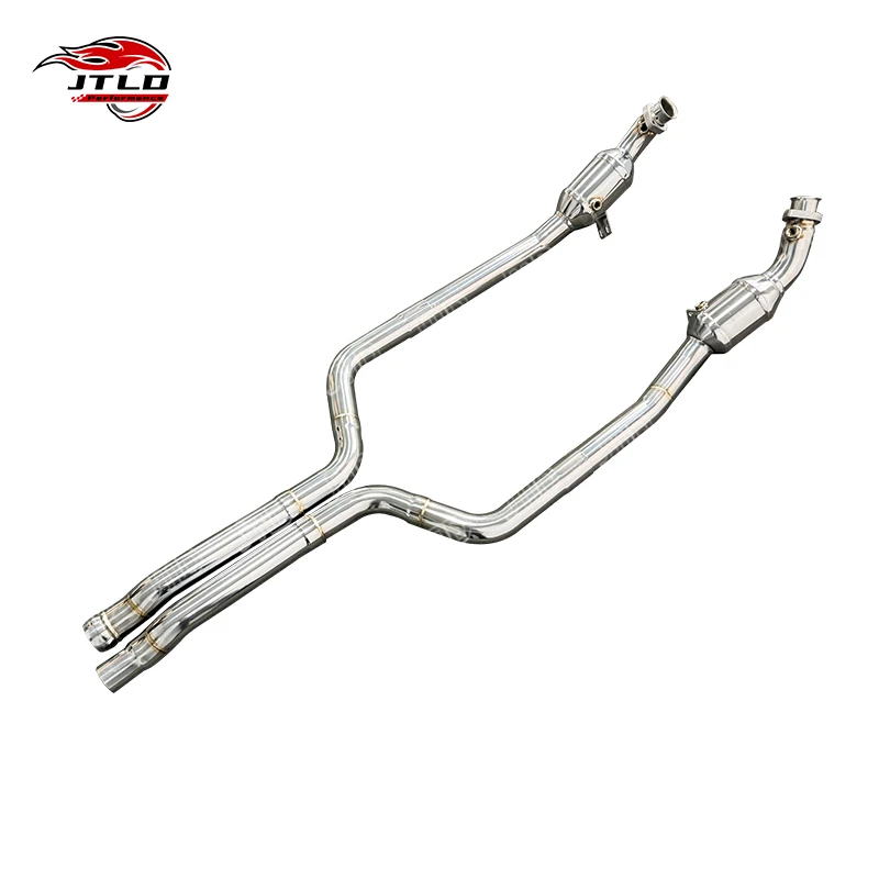 Upgraded Front Race Pipes For Mercedes E63 AMG & E350 W212 - Durable Stainless Steel Exhaust Components