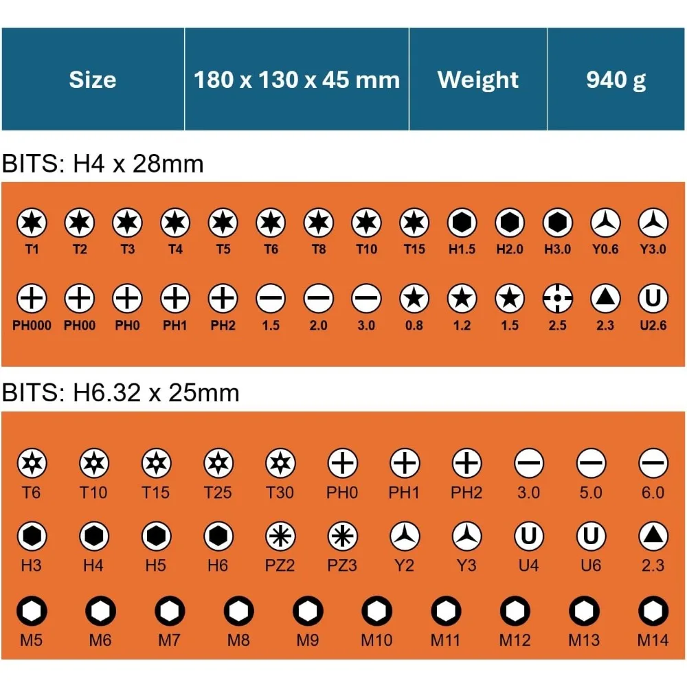 مجموعة مفكات براغي، 68 في 1، مآخذ وقم، طقم مفك براغي مغناطيسي مع عمود تمديد، أداة إصلاح للكمبيوتر الشخصي، Xbox، Bi #6