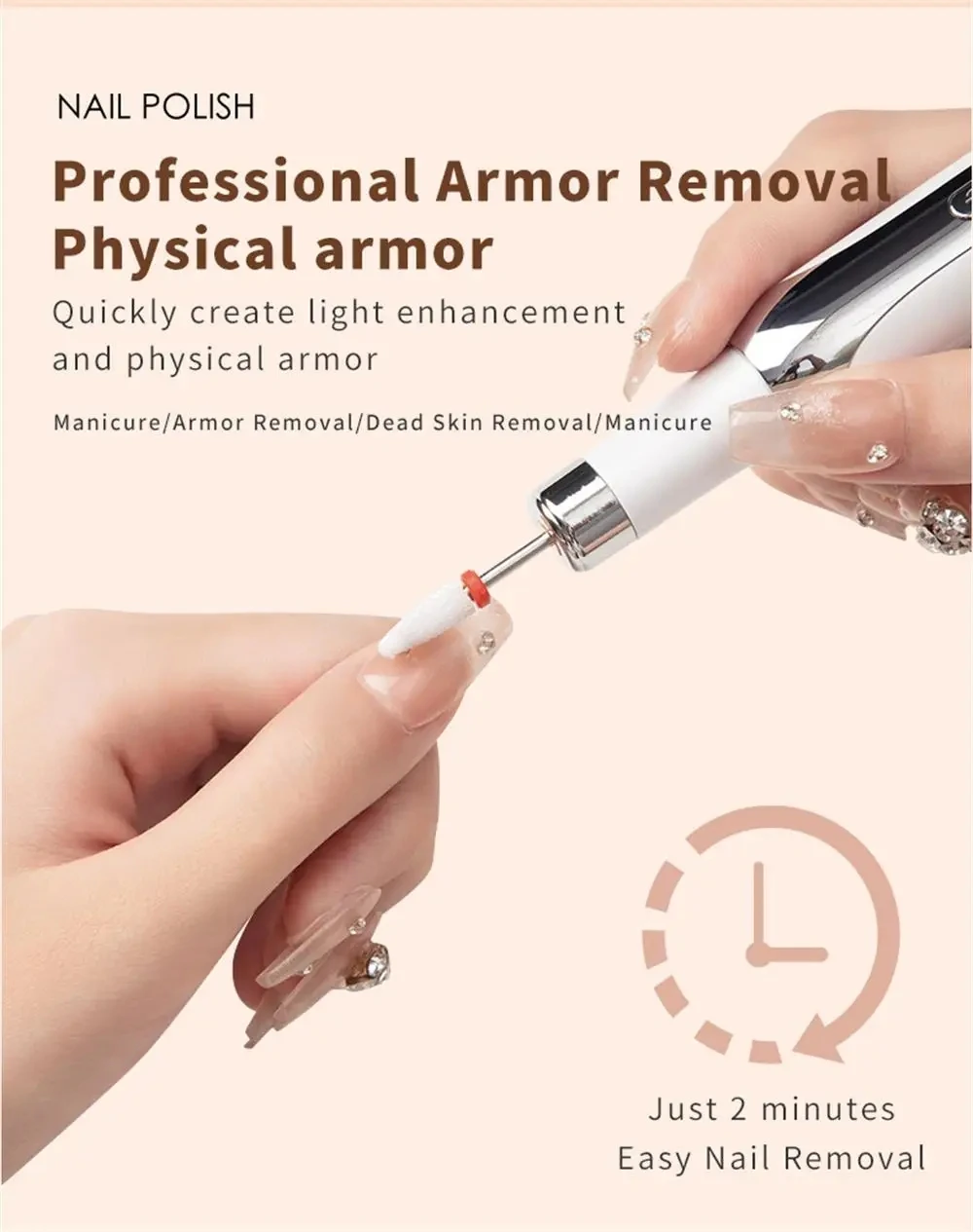 

Nail Drill Professional Handle Pen Nail File Machine Rechargeable Nail Drill Tools for Acrylic Gel Nails Manicure Pedicure