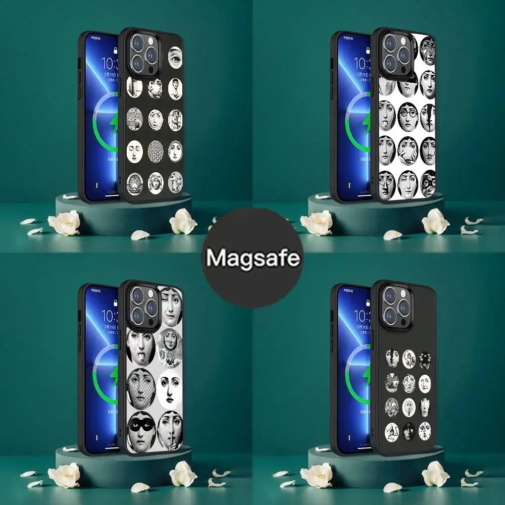 

Art P-Piero F-Fornasetti Phone Case For iPhone 17,16,15,14,13,12,11,Pro,Max,Plus,Mini,SE4,E Magnetic Magsafe Wireless Charging