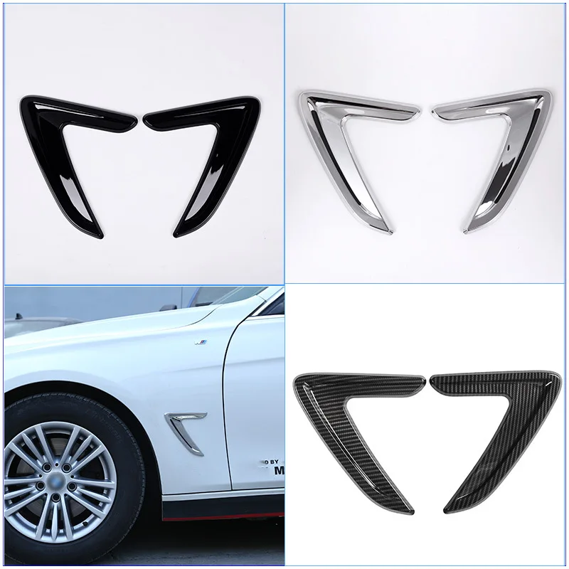 

Car Side Vent Air Flow Fender Intake Decoration Cover For BMW F30 F34 3GT 3 Series 2013-2017 Chrome Wheel Front Bumper Sticker