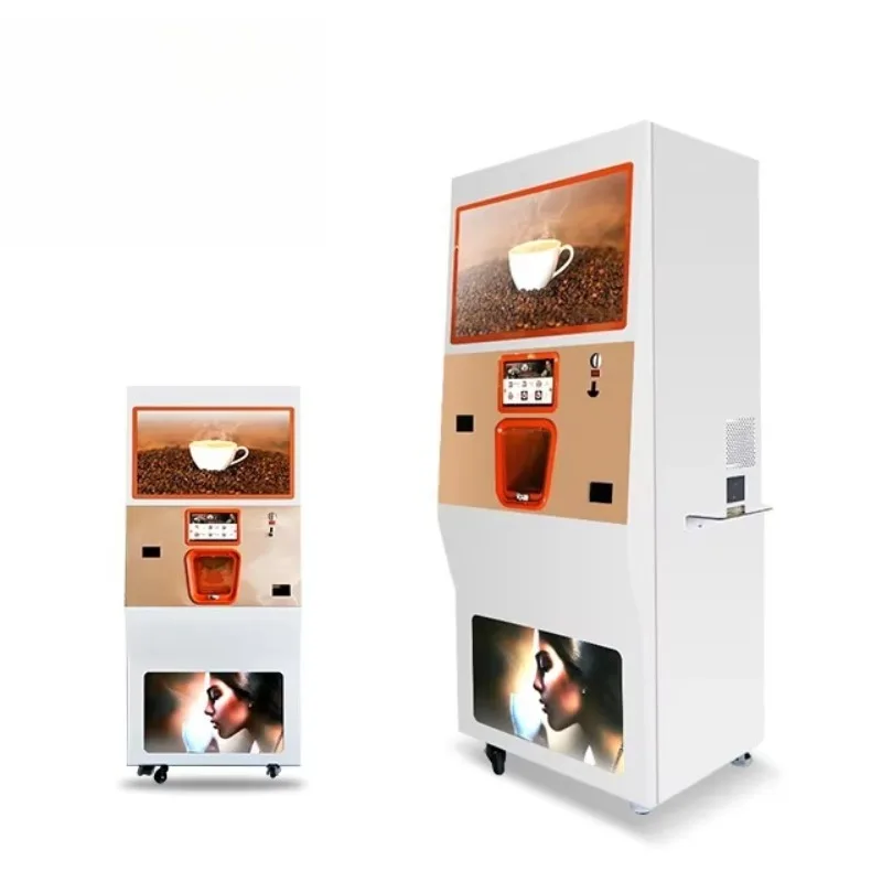 Customized Automatic Fresh Ground Coffee Vending Machine 20 Hot Cold Selections Self Service 14 OZ Cup Dispenser SDK Function