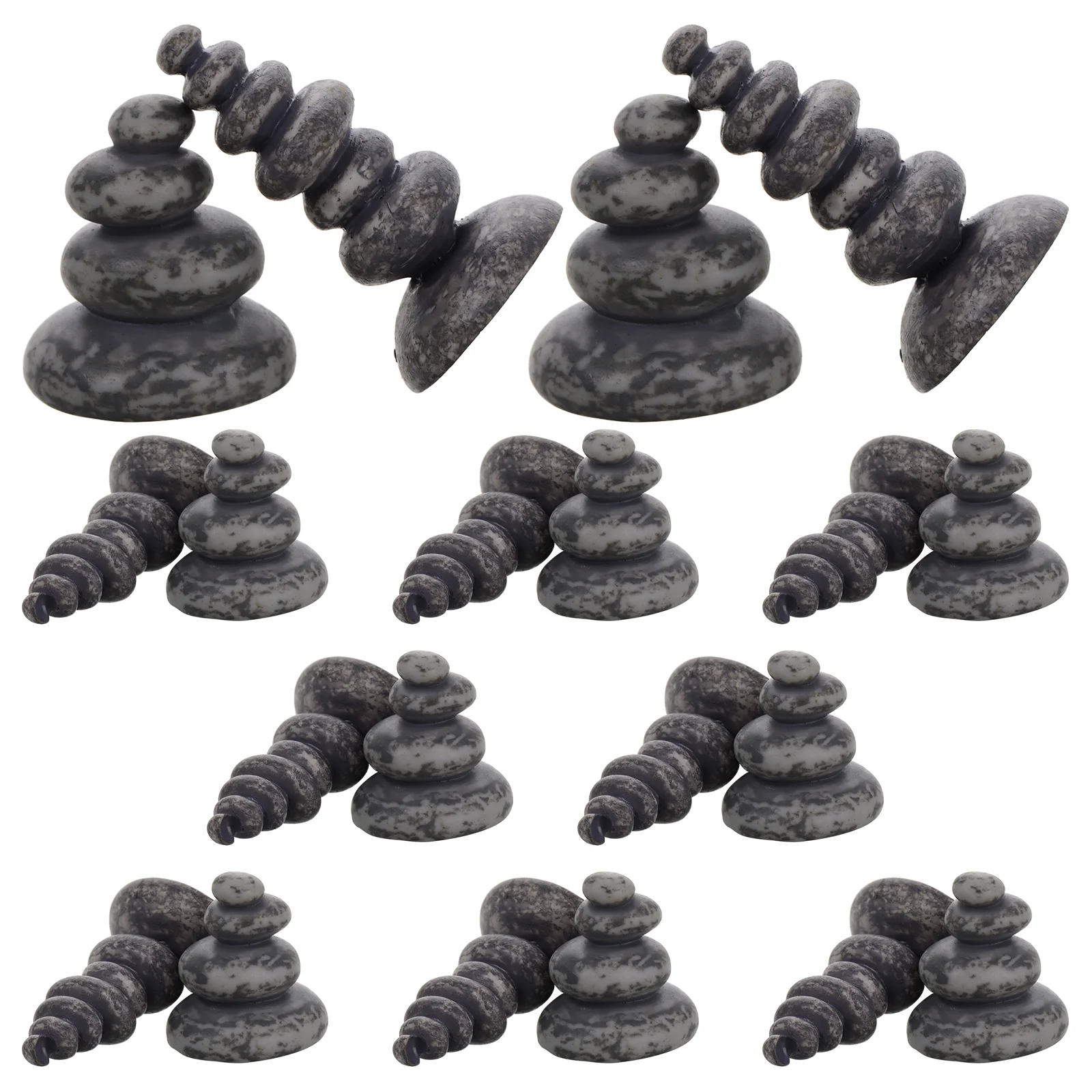 

20 Pcs Rockery Stone Tower House Stacking Stones Manual 280X180X180CM Garden Statues Light Grey Decor Office