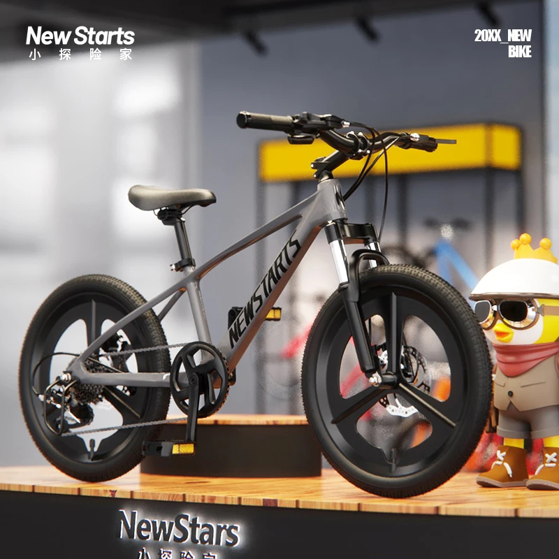 

New Magnesium Alloy High Quality 18 20 22 INCH 7 Speed Grey Mountain Bike Sport Boy Girl Bicycle Birthday Christmas Gifts