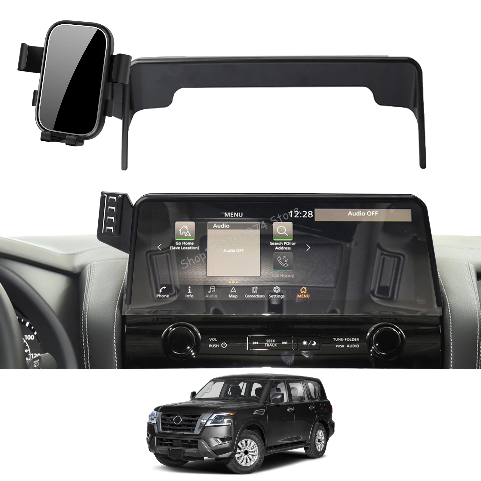 

Car Mobile Phone Holder for Nissan Armada Y62 2021 2022 2023 GPS Bracket Navigation Stand Auto Accessories